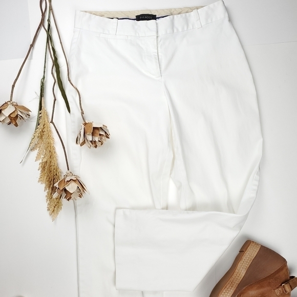 Talbots Curve White Cotton Pants Sz 6 - Picture 12 of 12